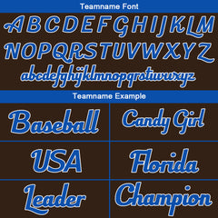 Benutzerdefinierte Authentisch Baseball-Trikot Braun-königlich