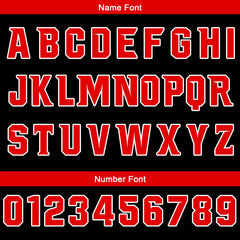 Benutzerdefinierter Schwarz Rot Basketball Jersey Uniform Anzug gedruckt Ihr Logo Name Nummer