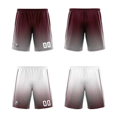 Benutzerdefinierte Burgund Grau Weiß Reversible Basketball Jersey Personalisierte Print Name Nummer Logo