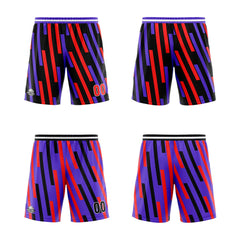 Benutzerdefinierte Rot Lila Reversible Basketball Jersey Personalisierte Print Name Nummer Logo