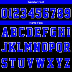 Benutzerdefinierte Reversible Basketball Jersey Personalisierte Print Name Nummer Logo Royal-Schwarz