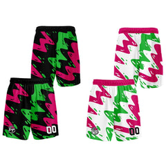 Benutzerdefinierte Schwarz Rose Grün Reversible Basketball Jersey Personalisierte Print Name Nummer Logo