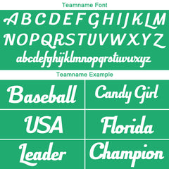 Benutzerdefinierte Authentisch Baseball-Trikot Grün Weiß