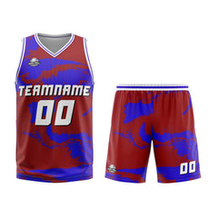 Benutzerdefinierter Rot Royal Basketball Jersey Uniform Anzug gedruckt Ihr Logo Name Nummer