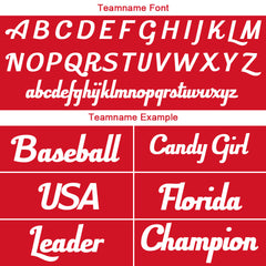 Benutzerdefinierte Authentisch Baseball-Trikot Rot-Weiss