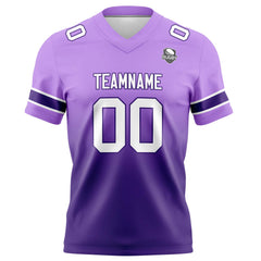 Benutzerdefinierte Lila Gradient Fußball Trikots Personalisierter Name Nummer Logo