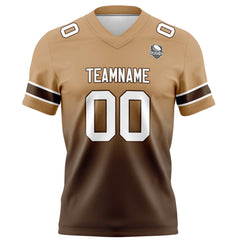 Benutzerdefinierte Braun Gradient Fußball Trikots Personalisierter Name Nummer Logo