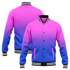 Benutzerdefinierte Verlauf Varsity-Jacke. Letterman-Jacke Rosa Blau