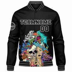 Benutzerdefinierte Verlauf Varsity-Jacke. Letterman-Jacke Royal Grau