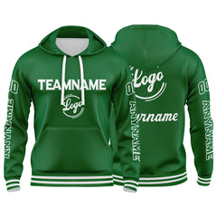 Benutzerdefinierter Grün Hoodie für Mann, Frau, Mädchen, Junge. Drucken Sie Ihr Logo, Ihren Namen und Ihre Nummer
