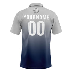 Benutzerdefinierte Grau Marine Fußball Polo-Shirts Fügen Sie Ihr Einzigartiges hinzu Logo/Name/Nummer