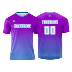 Benutzerdefinierte Lila Blau Trikots für Männer Frauen Personalisierte Fußball Uniformen für Erwachsene und Kind