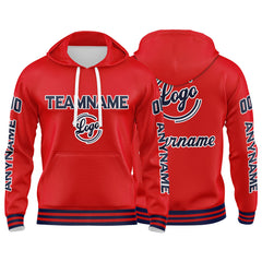 Benutzerdefinierter Marine Rot Hoodie für Mann, Frau, Mädchen, Junge. Drucken Sie Ihr Logo, Ihren Namen und Ihre Nummer