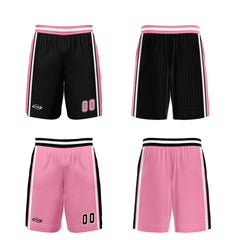 Benutzerdefinierte Schwarz Rosa Reversible Basketball Jersey Personalisierte Drucken Name Nummer Logo