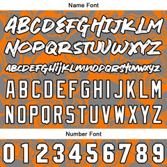 Benutzerdefinierte Baseball Jersey Personalisierte Baseball Shirt genäht und Druck Orange&Grau