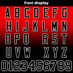 Benutzerdefinierte Rot & Schwarz Gradient Fußball Trikots Personalisierter Name Nummer Logo
