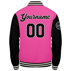 Benutzerdefinierte Verlauf Varsity-Jacke. Letterman-Jacke Pink
