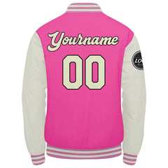 Benutzerdefinierte Verlauf Varsity-Jacke. Letterman-Jacke Pink