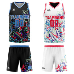 Benutzerdefinierte Blau Reversible Basketball Jersey Personalisierte Print Name Nummer Logo