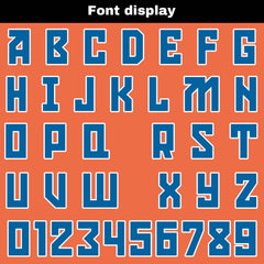 Benutzerdefinierter Orange Blau Basketball Jersey Uniform Anzug gedruckt Ihr Logo Name Nummer