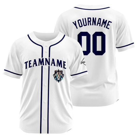Benutzerdefinierte Baseball Jersey Personalisierte Baseball Shirt genäht und Druck Weiß