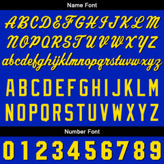 Benutzerdefinierter Verlauf Hoodie für Mann, Frau, Mädchen, Junge. Drucken Sie Ihr Logo, Ihren Namen und Ihre Nummer Royal Gelb