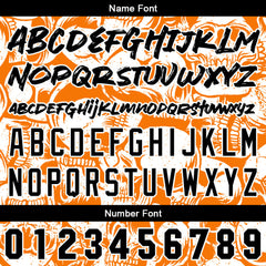 Benutzerdefinierte Baseball Jersey Personalisierte Baseball Shirt genäht und Druck Orange&Weiß