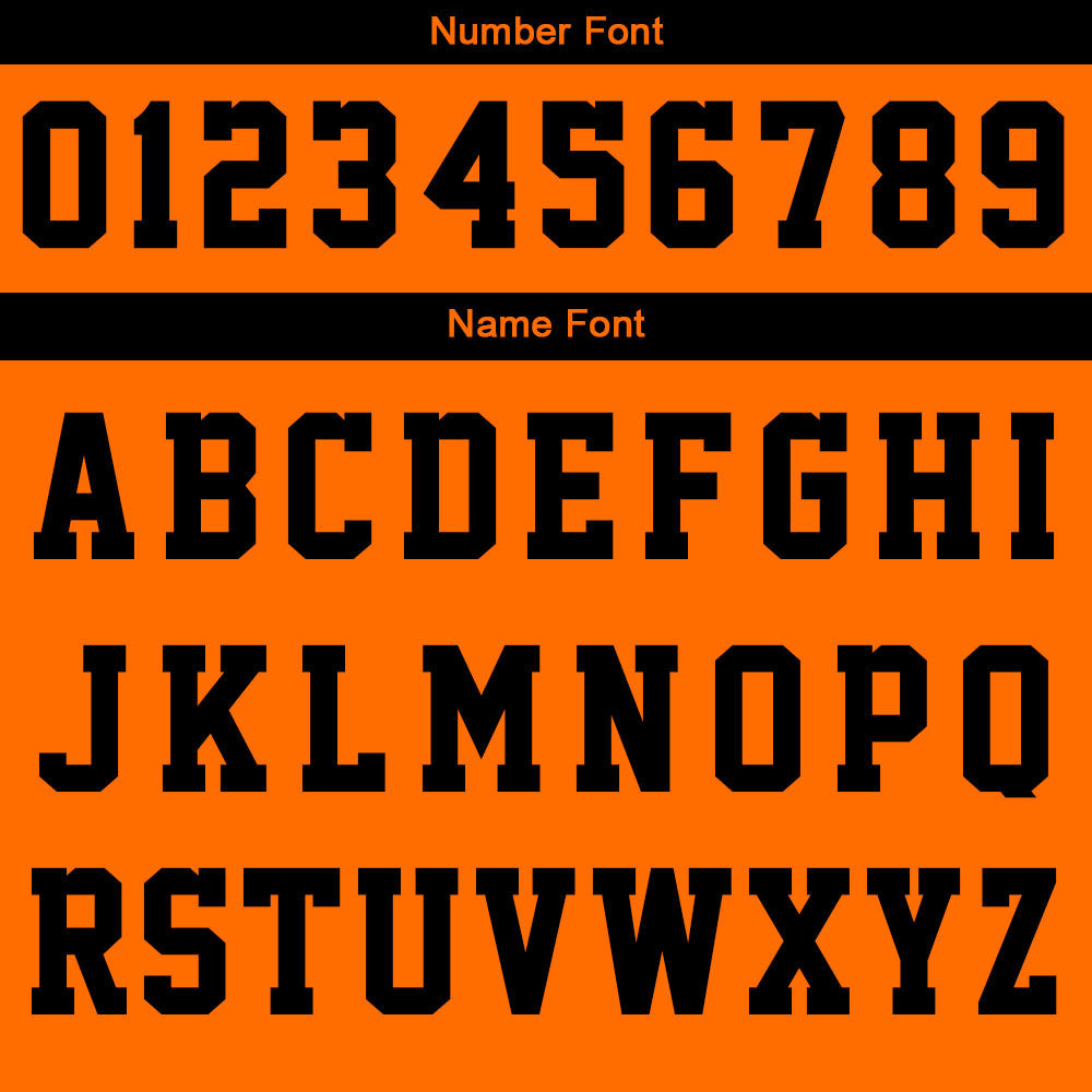Benutzerdefinierter Orange Schwarz Hoodie für Mann, Frau, Mädchen, Junge. Drucken Sie Ihr Logo, Ihren Namen und Ihre Nummer