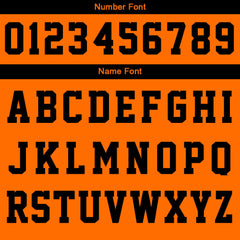 Benutzerdefinierter Orange Schwarz Hoodie für Mann, Frau, Mädchen, Junge. Drucken Sie Ihr Logo, Ihren Namen und Ihre Nummer