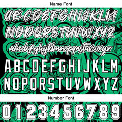 Benutzerdefinierte Baseball Jersey Personalisierte Baseball Shirt genäht und Druck Monster-Grün