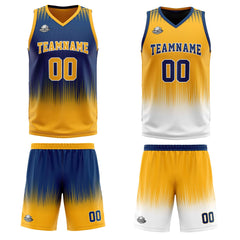 Benutzerdefinierte Marine Orange Reversible Basketball Jersey Personalisierte Print Name Nummer Logo