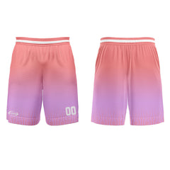 Benutzerdefinierter Lila Rosa Weiß Farbverlauf Basketball Jersey Uniform Anzug gedruckt Ihr Logo Name Nummer