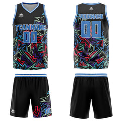 Benutzerdefinierter Blau Basketball Jersey Uniform Anzug gedruckt Ihr Logo Name Nummer
