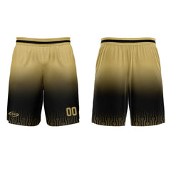 Benutzerdefinierter Schwarz Hellbraun Farbverlauf Basketball Jersey Uniform Anzug gedruckt Ihr Logo Name Nummer