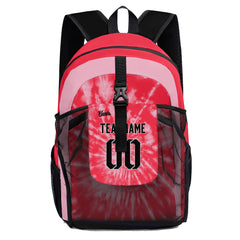 Anpassen Rot Schwarz Sport Rucksäcke Mit Personalisiert Namen, Zahlen und Logos