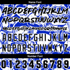 Benutzerdefinierte Baseball Jersey Personalisierte Baseball Shirt genäht und Druck Royal& Weiß