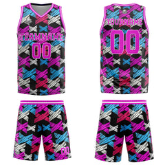 Benutzerdefinierter Rosa Basketball Jersey Uniform Anzug gedruckt Ihr Logo Name Nummer