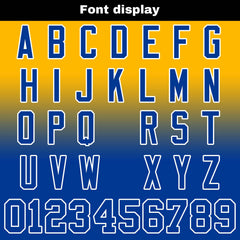 Benutzerdefinierte Gelb Blau Reversibel Genäht Fußball Trikot Personalisierte Gradient Fußball Shirts für Männer gedruckt Team Name Nummer Logo