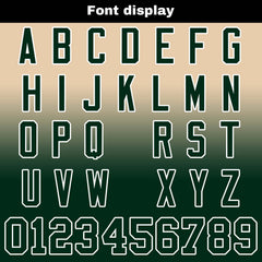 Benutzerdefinierte Khaki Dunkelgrün Gradient Fußball Trikots Personalisierter Name Nummer Logo