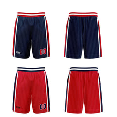 Benutzerdefinierte Marine Rot Reversible Basketball Jersey Personalisierte Drucken Name Nummer Logo