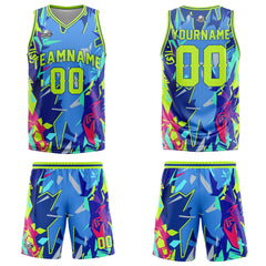 Benutzerdefinierter Neongrün Basketball Jersey Uniform Anzug gedruckt Ihr Logo Name Nummer