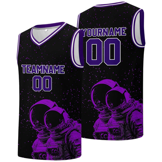 Individuelle Basketball-Jersey für Männer und Frauen. Gestickter und gedruckter Name, Nummer und Logo