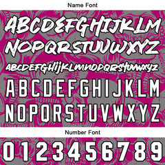 Benutzerdefinierte Baseball Jersey Personalisierte Baseball Shirt genäht und Druck Rot Violett&Grau