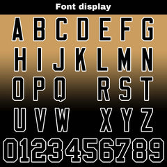 Benutzerdefinierte Gold Schwarz Gradient Fußball Trikots Personalisierter Name Nummer Logo