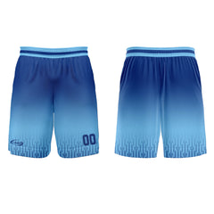 Benutzerdefinierter Blau Dunkelblau Farbverlauf Basketball Jersey Uniform Anzug gedruckt Ihr Logo Name Nummer