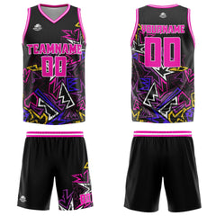 Benutzerdefinierter Rosa Basketball Jersey Uniform Anzug gedruckt Ihr Logo Name Nummer