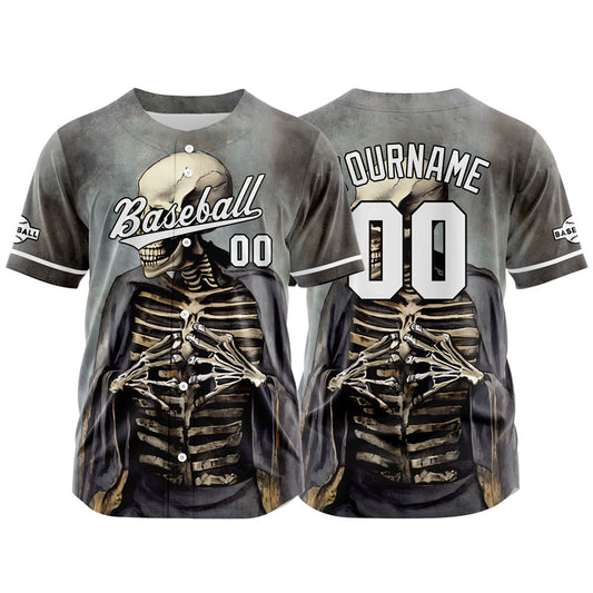 Benutzerdefinierte Baseball Jersey Personalisierte Baseball Shirt genäht und Druck Grau&Grün
