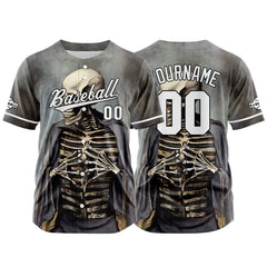 Benutzerdefinierte Baseball Jersey Personalisierte Baseball Shirt genäht und Druck Grau&Grün