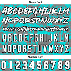 Benutzerdefinierte Baseball Jersey Personalisierte Baseball Shirt genäht und Druck Hellblau&Grau