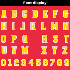 Benutzerdefinierte Rot Gelb Reversibel Fußball Trikot Personalisierte Gradient Fußball Shirts für Männer gedruckt Team Name Nummer Logo